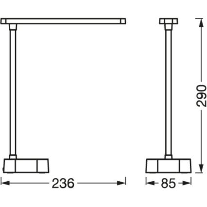 Osram - PANAN LED-dimbare tafellamp met aanraakbediening, 5,2W/5V, 1200 mAh, CRI 90