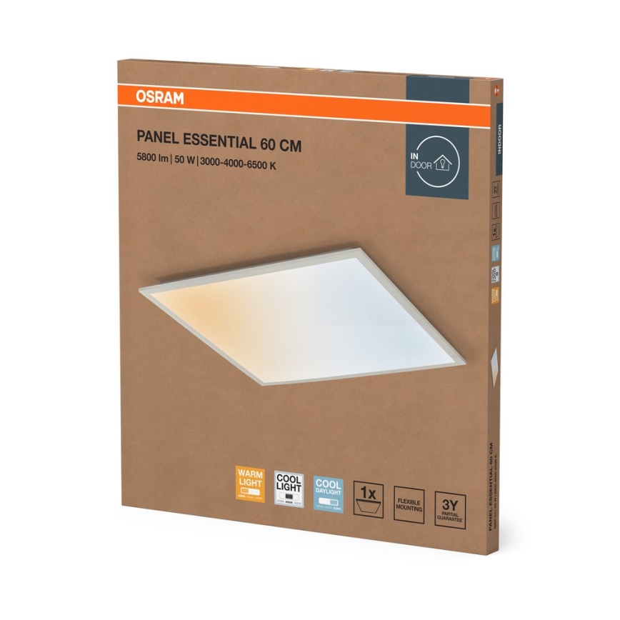 Osram - Panneau LED pour faux plafond PANEL ESSENTIAL LED/50W/230V 3000/4000/6500K 60x60 cm blanc