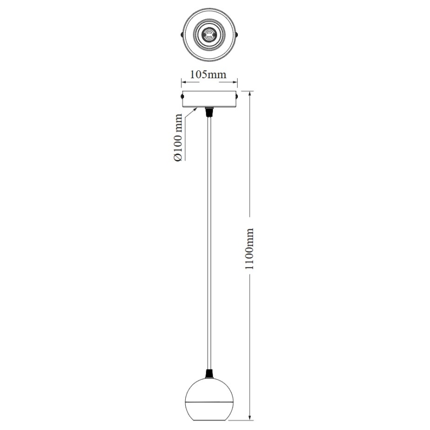 Osram - Pendellamp met kabel SPOT SPHERAL 1xGU10/6W/230V wit