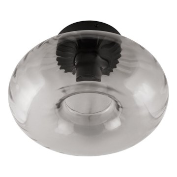 Osram - Plafondlamp DECOR SMOKE 1xE27/12W/230V Ø 28 cm zwart/rookgrijs