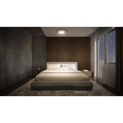 Osram - Plafondlamp ORBIS MADRID 2xE27/10W/230V Ø 29 cm mat chroom