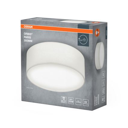 Osram - Plafondlamp ORBIS PARIS 1xE27/25W/230V Ø 30 cm wit