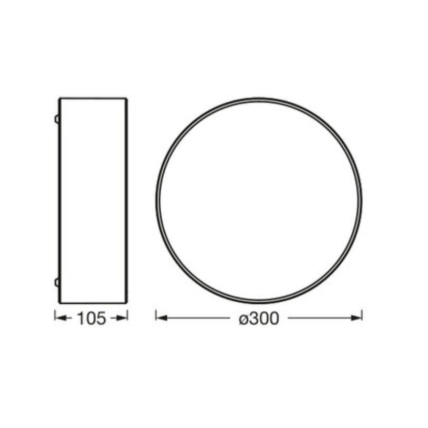 Osram - Plafondlamp ORBIS PARIS 1xE27/25W/230V Ø 30 cm wit