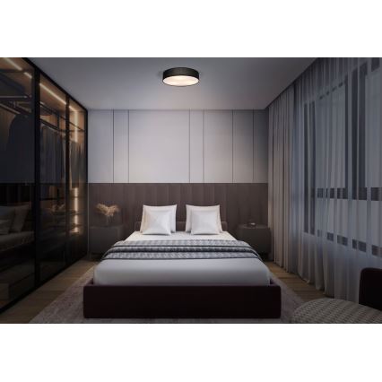 Osram - Plafondlamp ORBIS PARIS 1xE27/25W/230V Ø 30 cm zwart