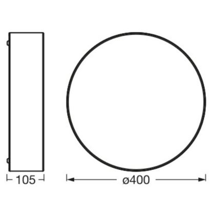 Osram - Plafondlamp ORBIS PARIS 2xE27/25W/230V Ø 40 cm wit