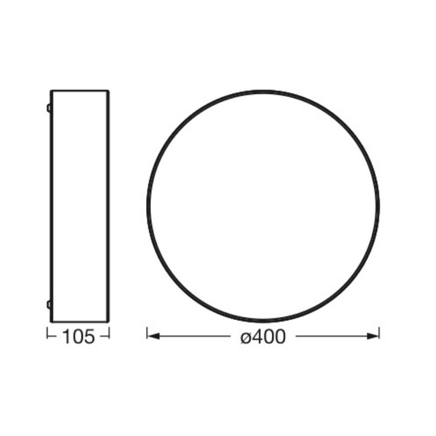 Osram - Plafondlamp ORBIS PARIS 2xE27/25W/230V Ø 40 cm wit