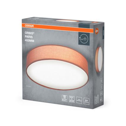 Osram - Plafondlamp ORBIS PARIS 2xE27/25W/230V Ø 40 cm bruin