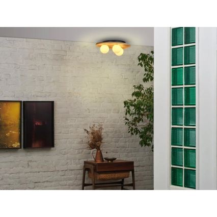 Osram - Plafondlamp WOOD NEST 3xG9/5W/230V rubberhout