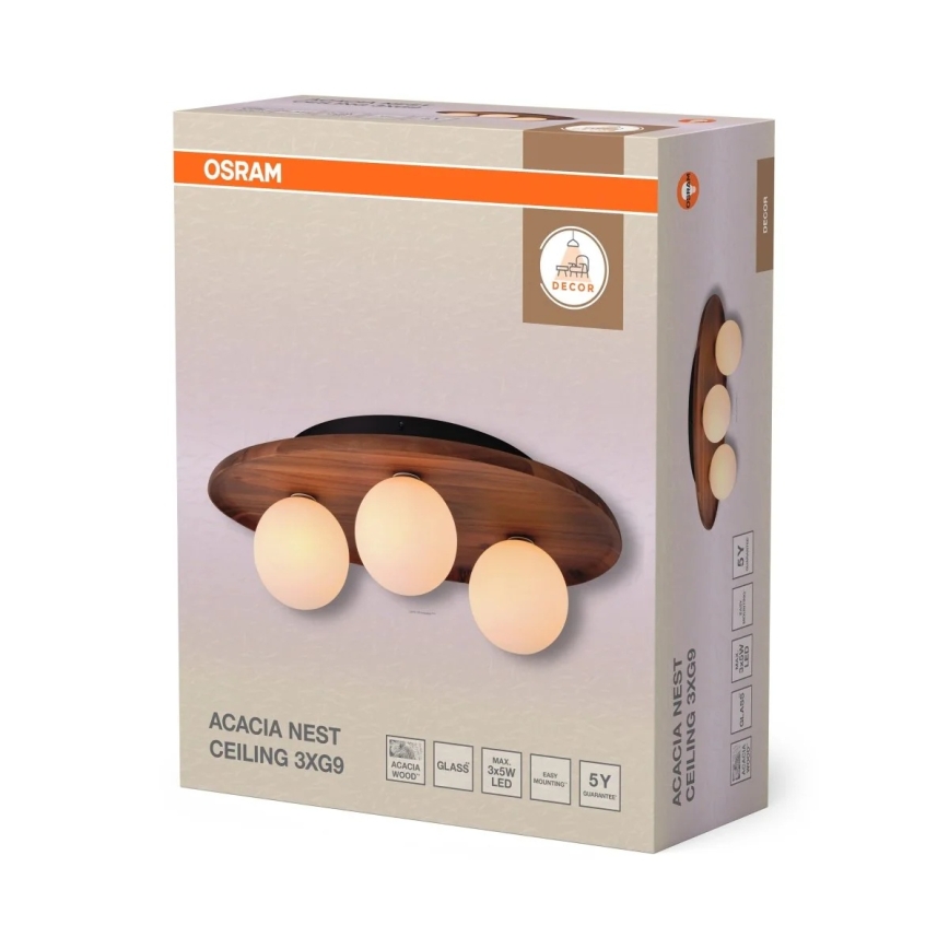 Osram - Plafonnier ACACIA NEST 3xG9/5W/230V en acacia