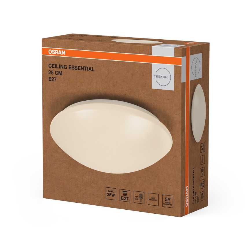 Osram - Plafonnier CEILING ESSENTIAL 1xE27/25W/230V Ø 25 cm blanc