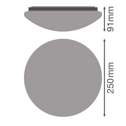 Osram - Plafonnier CEILING ESSENTIAL 1xE27/25W/230V Ø 25 cm blanc
