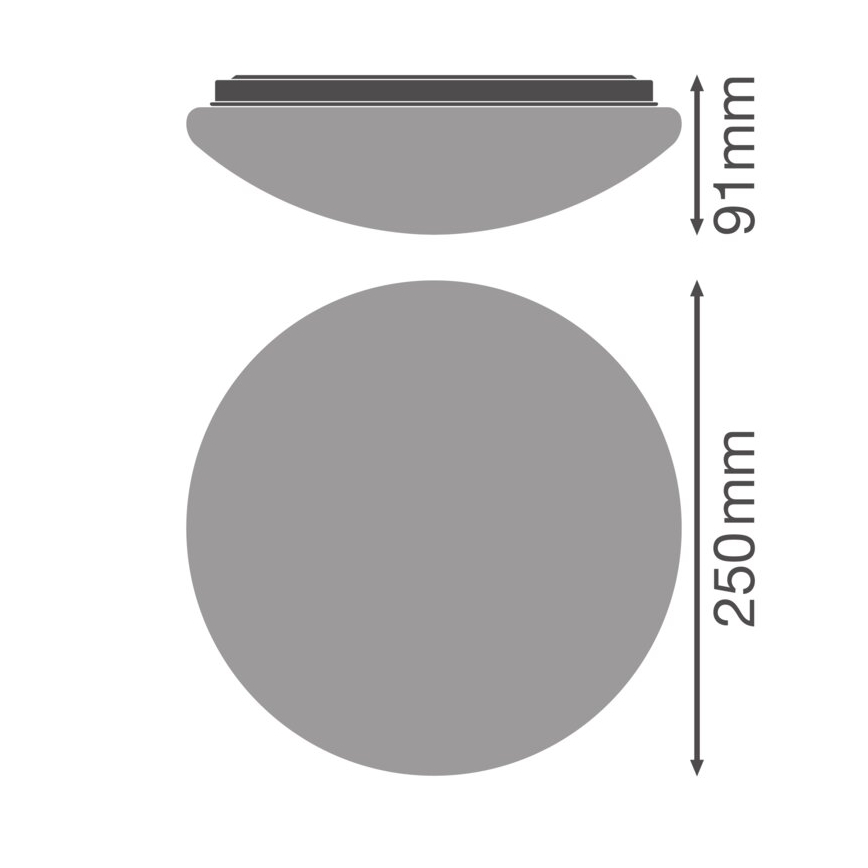 Osram - Plafonnier CEILING ESSENTIAL 1xE27/25W/230V Ø 25 cm blanc