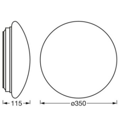 Osram - Plafonnier CEILING ESSENTIAL 2xE27/25W/230V Ø 35 cm blanc