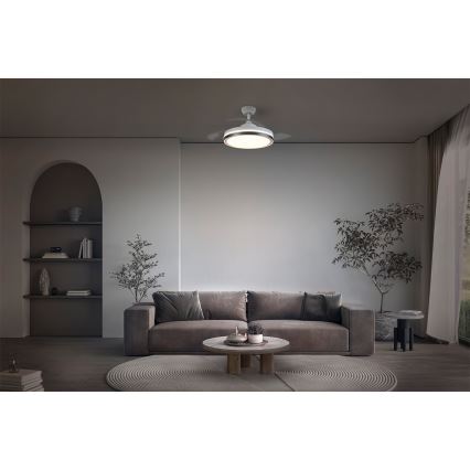 Osram - Plafonnier LED avec ventilateur CEILING FAN, 66 W, 230 V, 3000/4000/6500 K, blanc + télécommande