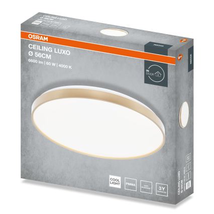 Osram - Plafonnier LED CEILING LUXO, 60 W / 230 V, Ø 56 cm, doré