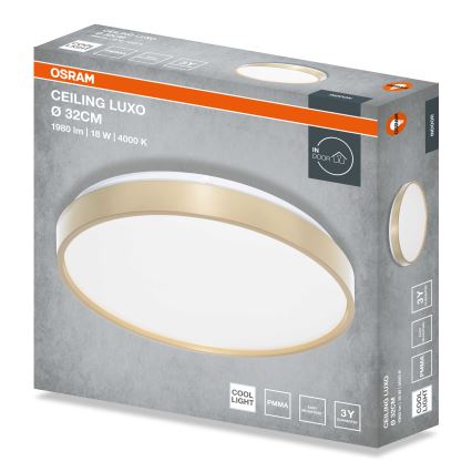 Osram - Plafonnier LED CEILING LUXO LED/18W/230V Ø 32 cm doré