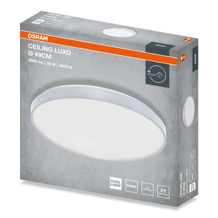 Osram - Plafonnier LED CEILING LUXO LED/36W/230V Ø 49 cm argenté