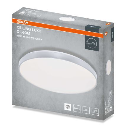 Osram - Plafonnier LED CEILING LUXO LED/60W/230V Ø 56 cm argenté