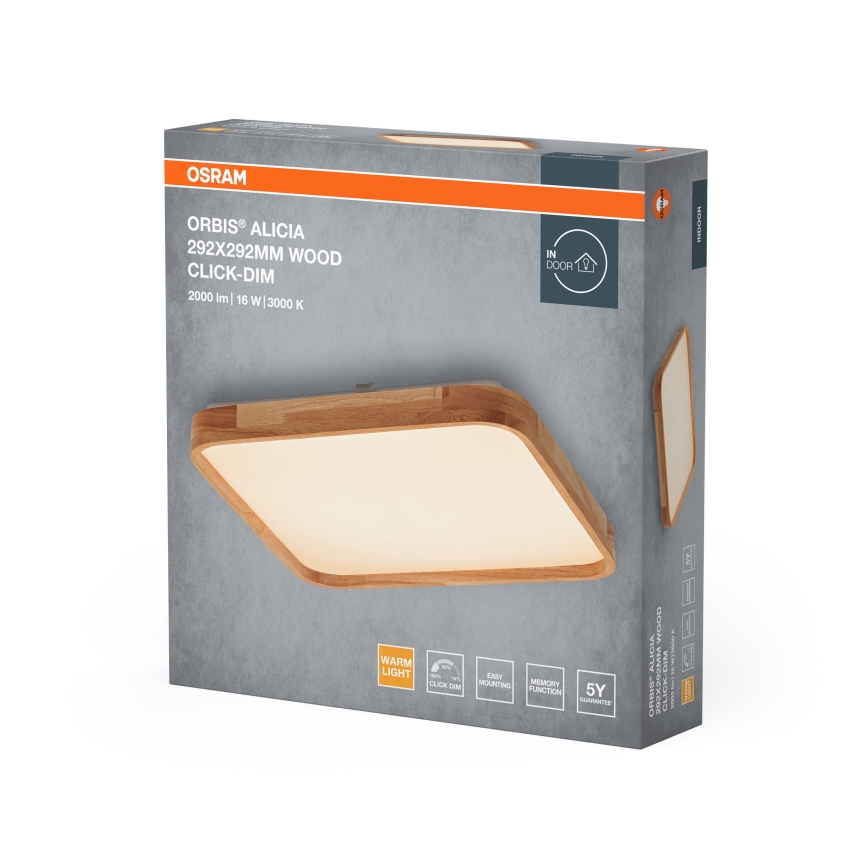 Osram - Plafonnier LED dimmable ORBIS ALICIA LED/16W/230V 29,2x29,2 cm beige