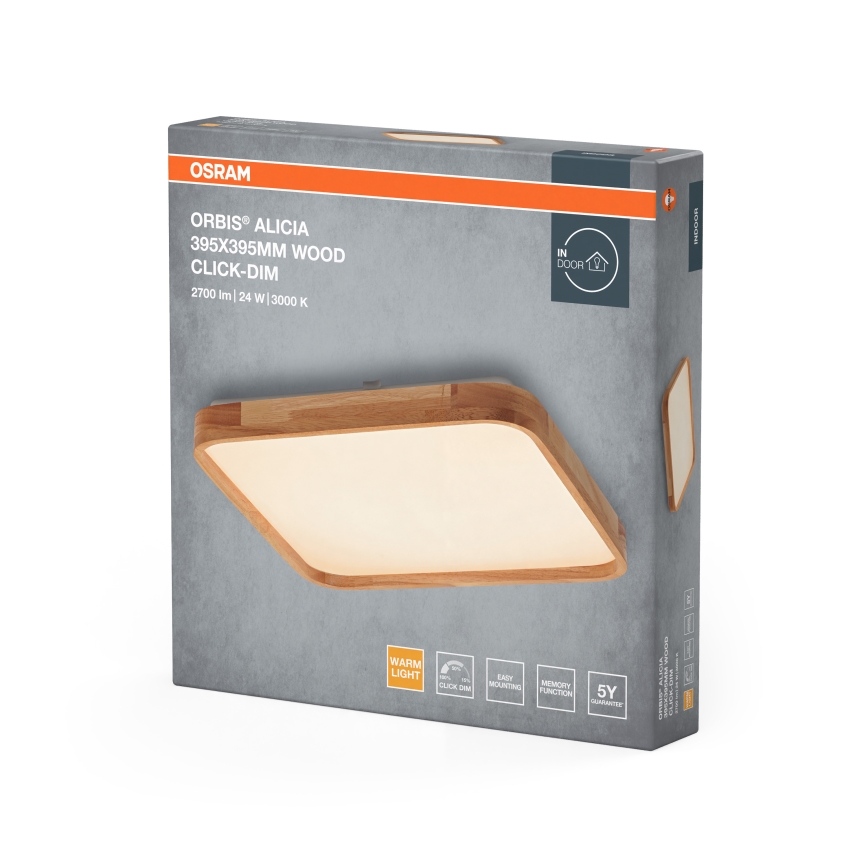 Osram - Plafonnier LED dimmable ORBIS ALICIA LED/24W/230V 39,5x39,5 cm beige