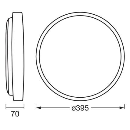 Osram - Plafonnier LED dimmable ORBIS ALISON LED/24W/230V, Ø 39,5 cm, beige
