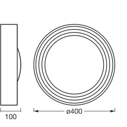 Osram - Plafonnier LED dimmable ORBIS CONCRETE LED/18W/230V Ø 40 cm gris/béton