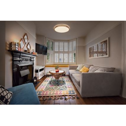 Osram - Plafonnier LED dimmable ORBIS WOODBURRY LED/24W/230V Ø 39 cm beige