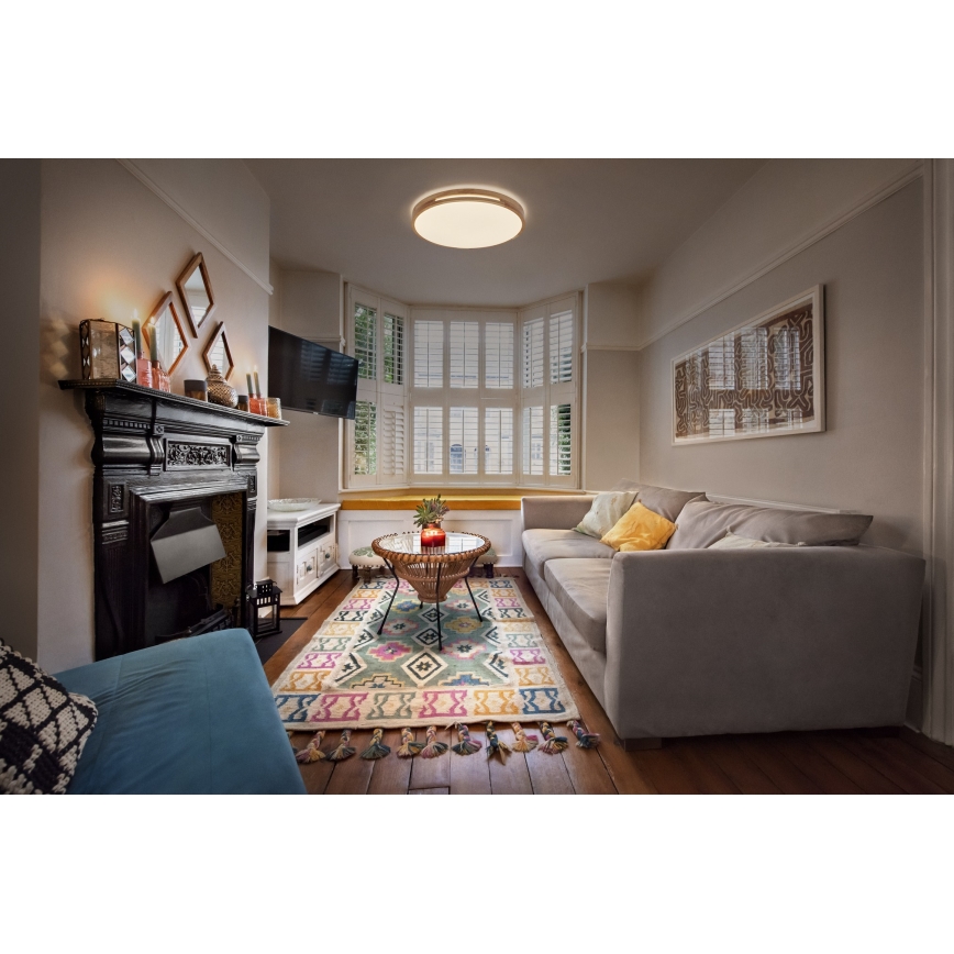 Osram - Plafonnier LED dimmable ORBIS WOODBURRY LED/24W/230V Ø 39 cm beige