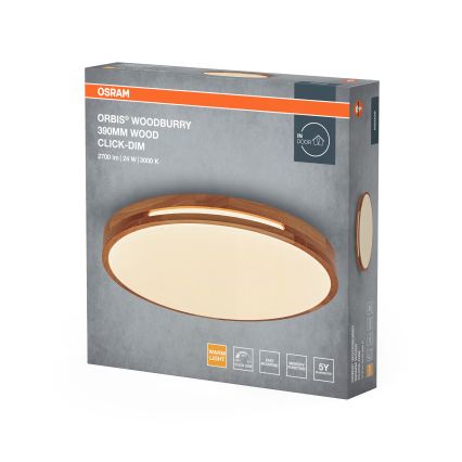 Osram - Plafonnier LED dimmable ORBIS WOODBURRY LED/24W/230V Ø 39 cm beige