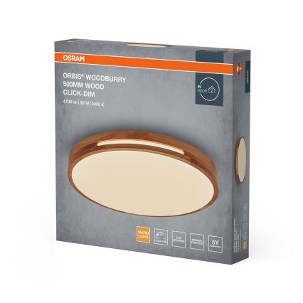 Osram - Plafonnier LED dimmable ORBIS WOODBURRY LED/36W/230V Ø 50 cm