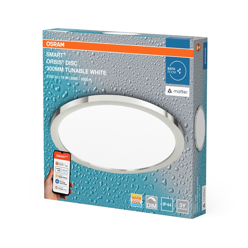Osram - Plafonnier LED dimmable pour salle de bains SMART+ DISC LED/18W/230V 3000-6500K IP44 Wi-Fi
