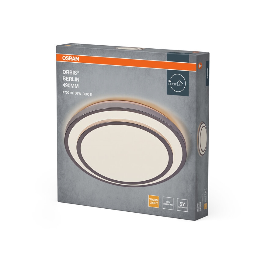 Osram - Plafonnier LED ORBIS BERLIN 36 W/230 V Ø 49,2 cm argenté
