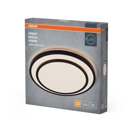 Osram - Plafonnier LED ORBIS BERLIN, 36 W/230 V, Ø 49,2 cm, noir