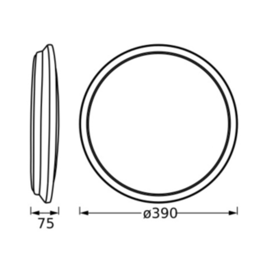 Osram - Plafonnier LED ORBIS DUBLIN LED/24W/230V Ø 39 cm argenté