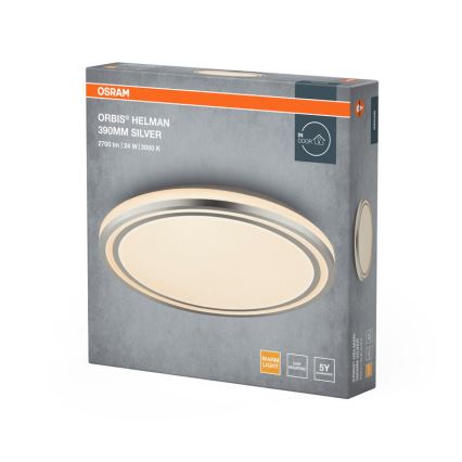 Osram - Plafonnier LED ORBIS HELMAN 24W/230V Ø 39 cm argenté