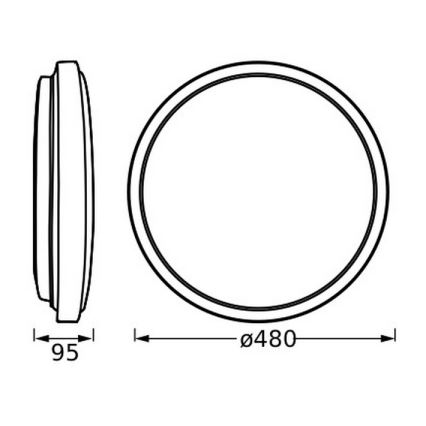 Osram - Plafonnier LED ORBIS LONDON LED/36W/230V Ø 48 cm blanc