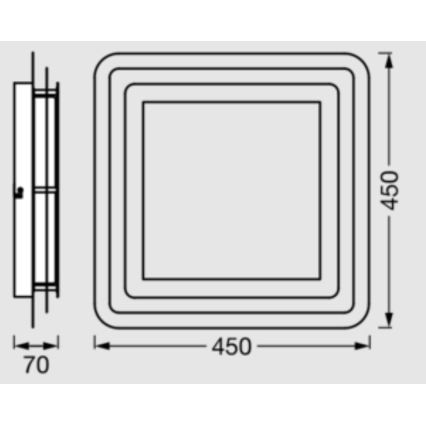 Osram - Plafonnier LED ORBIS SPIRAL LED/26W/230V 45x45 cm blanc