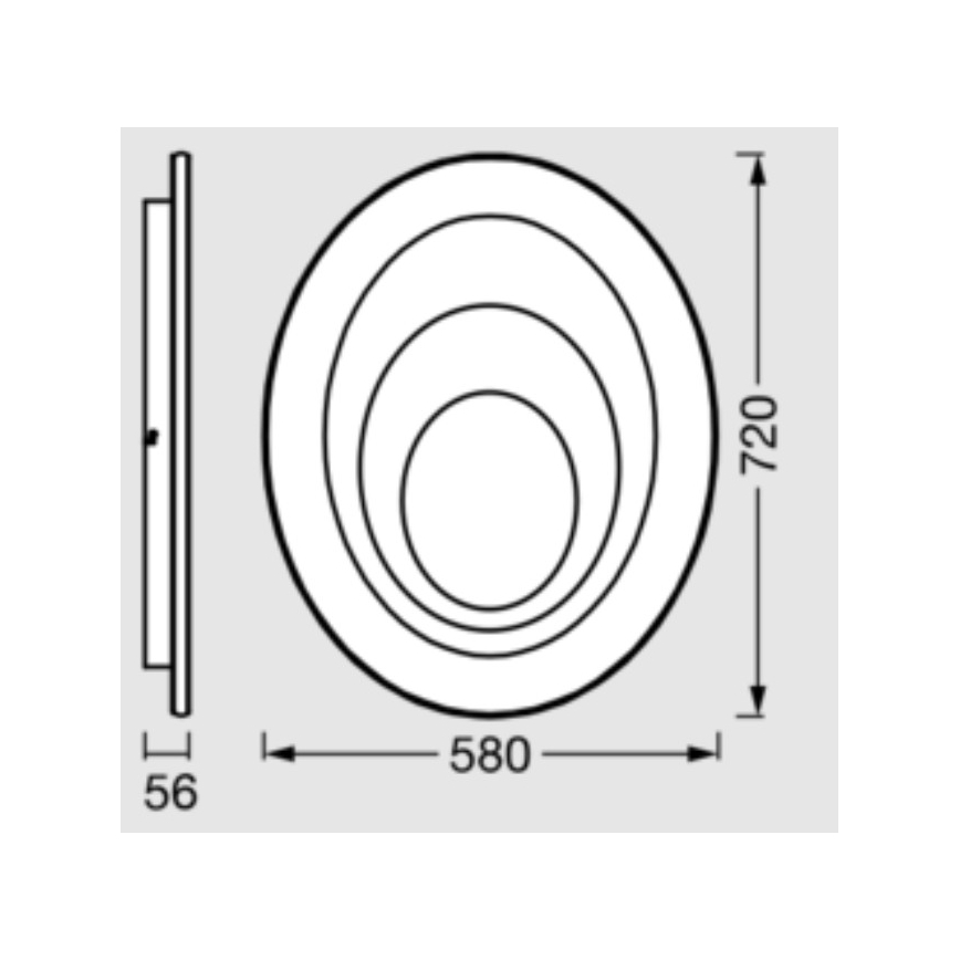 Osram - Plafonnier LED ORBIS SPIRAL LED/63W/230V blanc