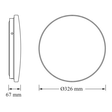 Osram - Plafonnier LED pour salle de bains avec capteur crépusculaire CEILING ROUND LED/18W/230V 4000K Ø 33 cm IP44 blanc