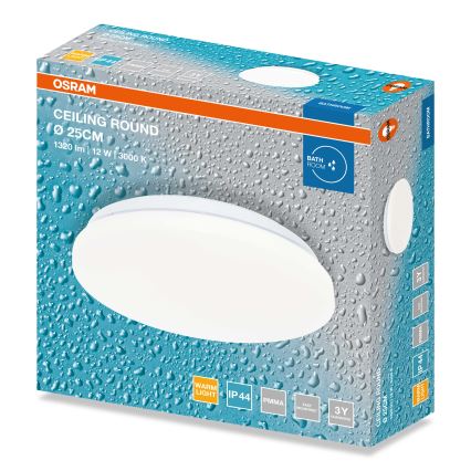 Osram - Plafonnier LED pour salle de bains CEILING ROUND LED/12W/230V 3000K Ø 26 cm IP44 blanc