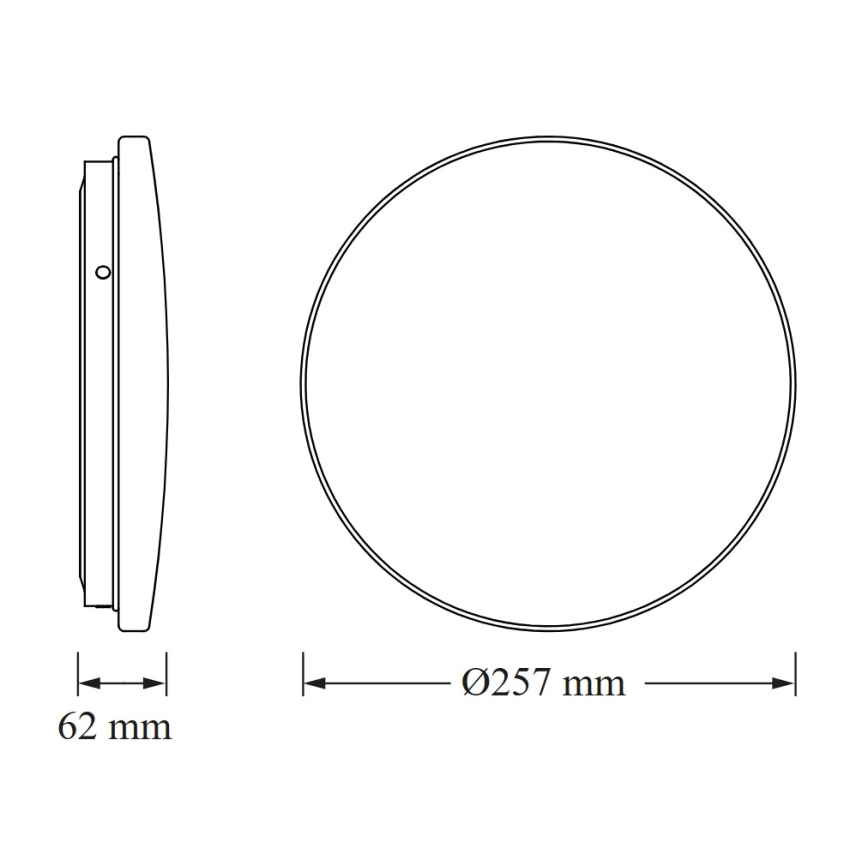 Osram - Plafonnier LED pour salle de bains CEILING ROUND LED/12W/230V 6500K Ø 26 cm IP44 blanc