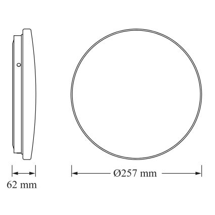 Osram - Plafonnier LED pour salle de bains CEILING ROUND LED/12W/230V 6500K Ø 26 cm IP44 blanc