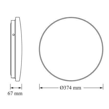 Osram - Plafonnier LED pour salle de bains CEILING ROUND LED/24W/230V 6500K Ø 37 cm IP44 blanc