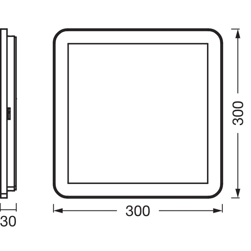 Osram - Plafonnier LED pour salle de bains ORBIS DISC LED/22W/230V 3000/4000K 30x30 cm IP44 en acier inoxydable