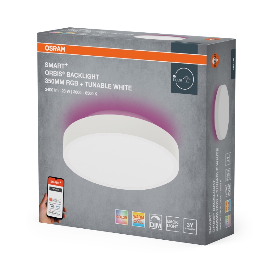 Osram - Plafonnier LED RGBW dimmable SMART+ ORBIS LED/28W/230V Ø 35 cm 2700–6500K Wi-Fi