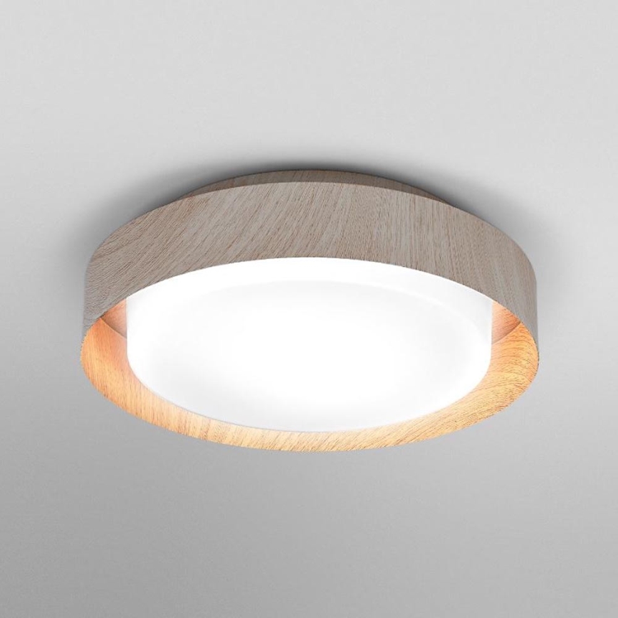 Osram - Plafonnier ORBIS MADRID 2xE27/10W/230V, diam. 29 cm, décor bois