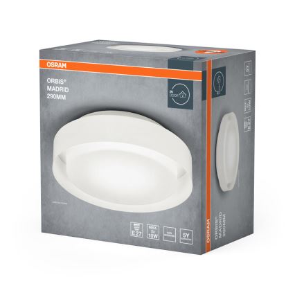 Osram - Plafonnier ORBIS MADRID 2xE27/10W/230V Ø 29 cm blanc