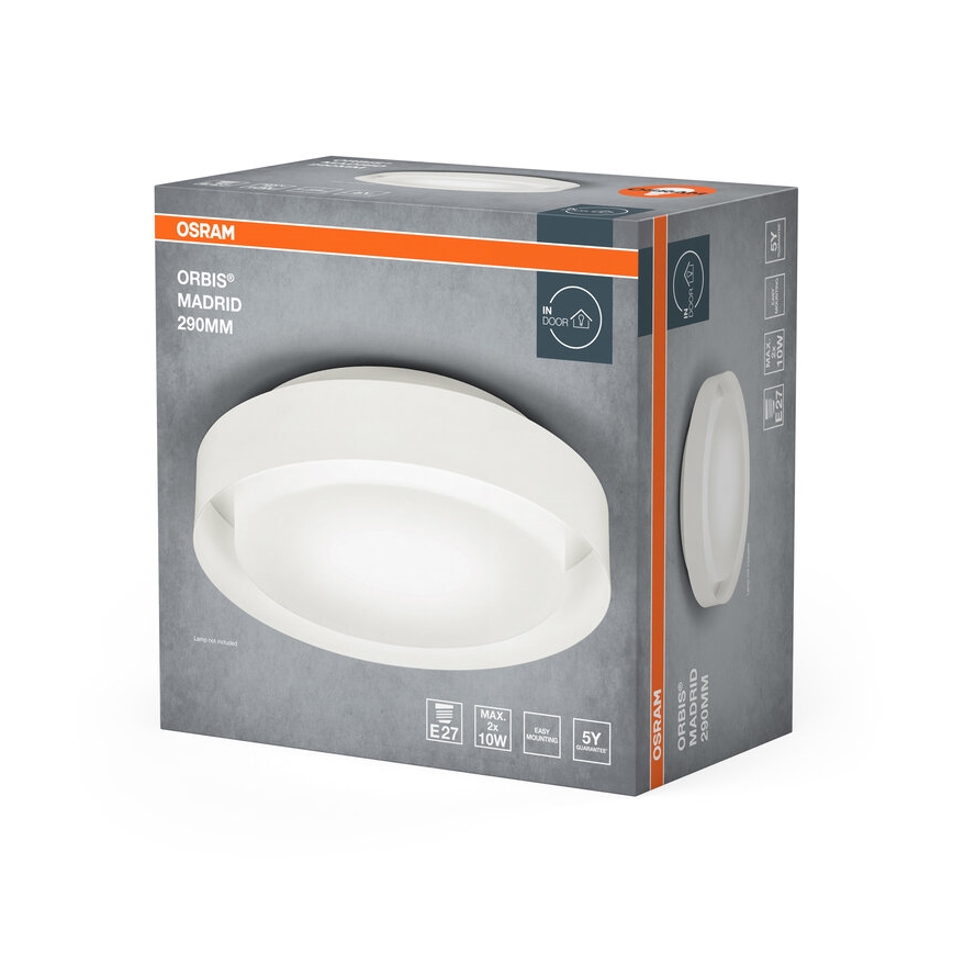 Osram - Plafonnier ORBIS MADRID 2xE27/10W/230V Ø 29 cm blanc