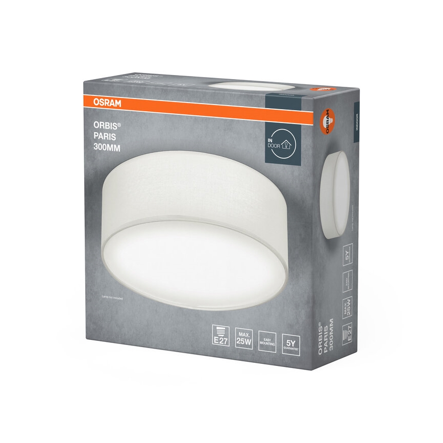 Osram - Plafonnier ORBIS PARIS 1xE27/25W/230V Ø 30 cm blanc