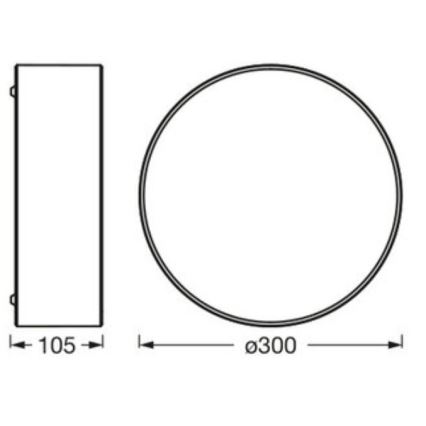 Osram - Plafonnier ORBIS PARIS 1xE27/25W/230V Ø 30 cm blanc
